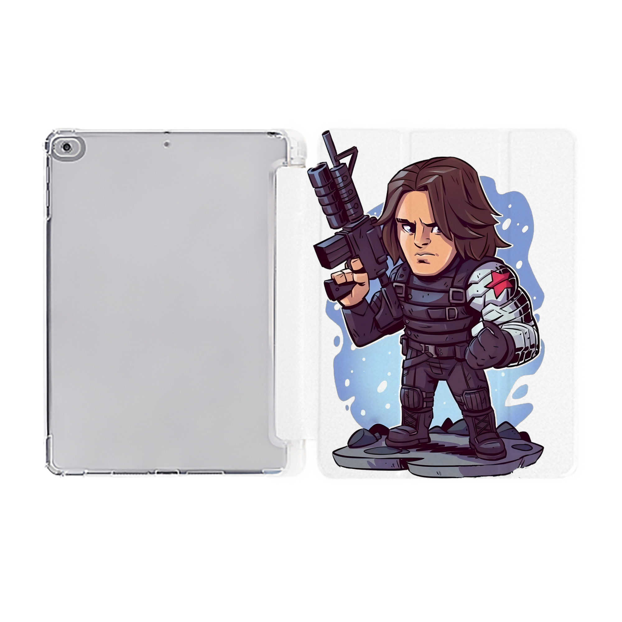 （画像用） アベンジャーズ The Avengers IPad ケース ペン収納付き 三つ折りスタンド PUレザー×シリコン 対応機種9.5/10.5/10.9インチ